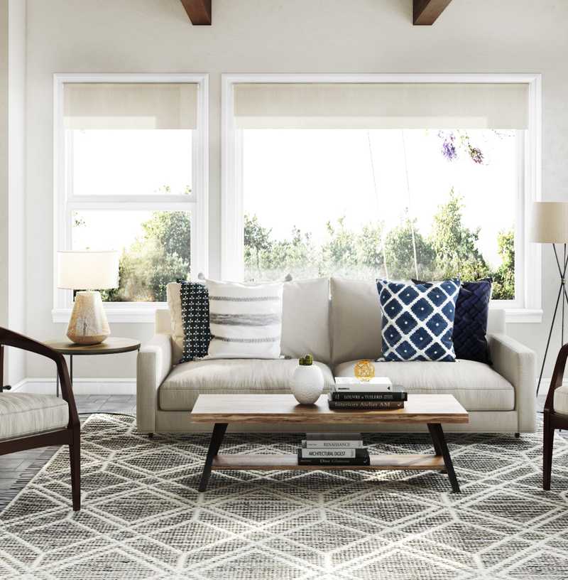 Contemporary Living Room Design by Havenly Interior Designer Kelly