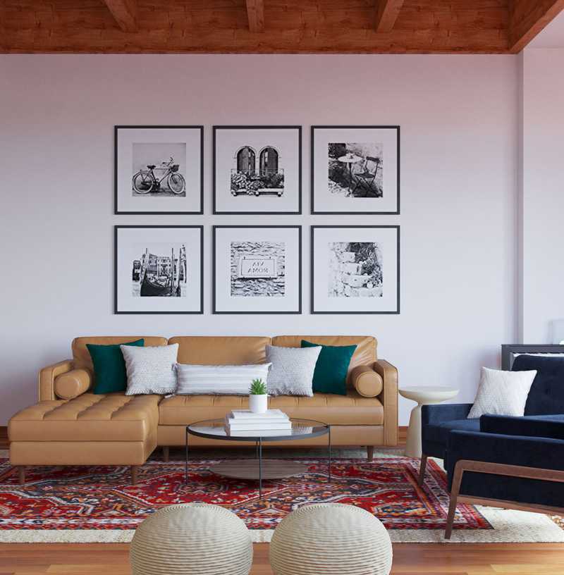 Bohemian, Glam Living Room Design by Havenly Interior Designer Kasee