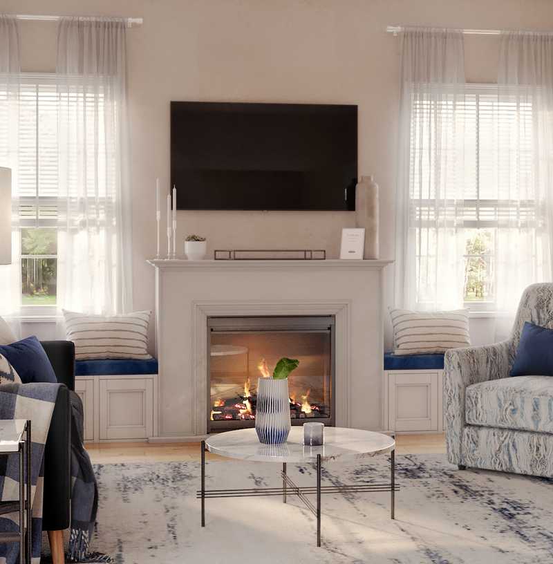 Transitional Living Room Design by Havenly Interior Designer Marlene