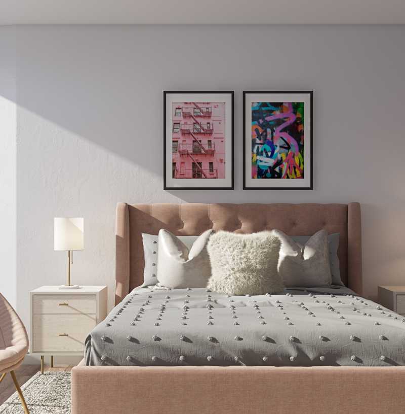 Contemporary, Glam, Preppy Bedroom Design by Havenly Interior Designer Erin