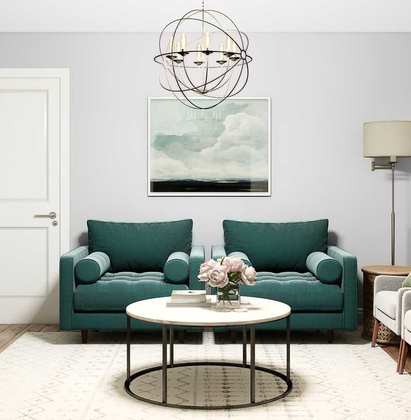 Contemporary, Midcentury Modern Living Room Design by Havenly Interior Designer Barbara