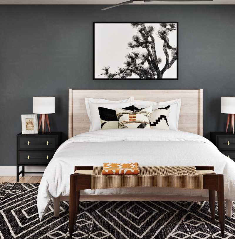 Midcentury Modern Bedroom Design by Havenly Interior Designer Emilee