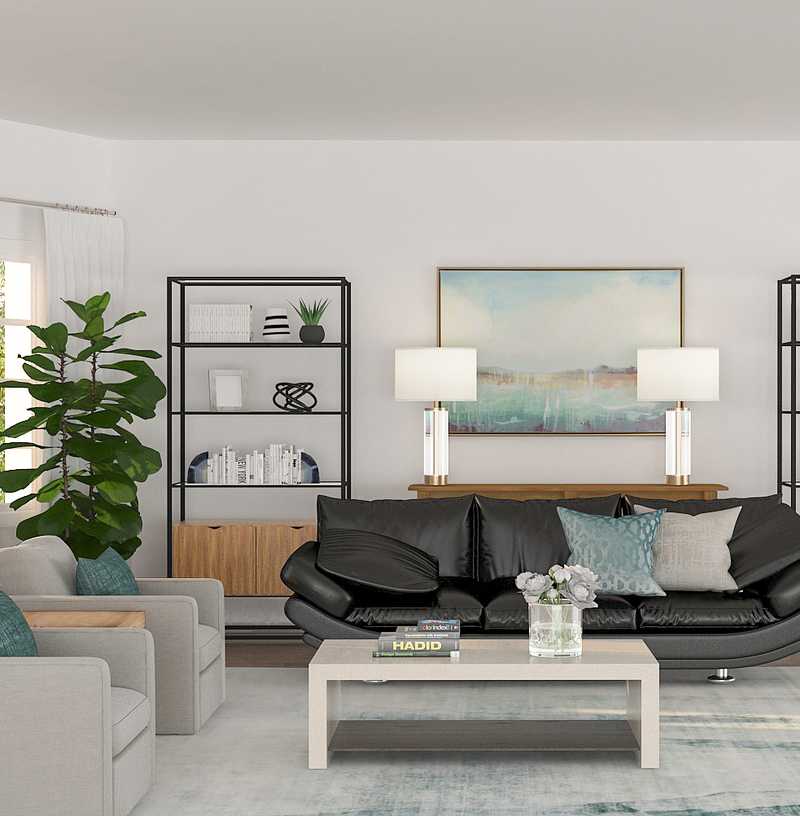 Glam, Transitional Living Room Design by Havenly Interior Designer Barbara