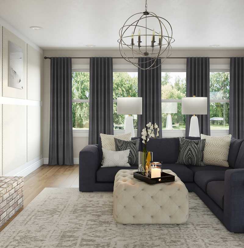 Classic, Glam Living Room Design by Havenly Interior Designer Tara