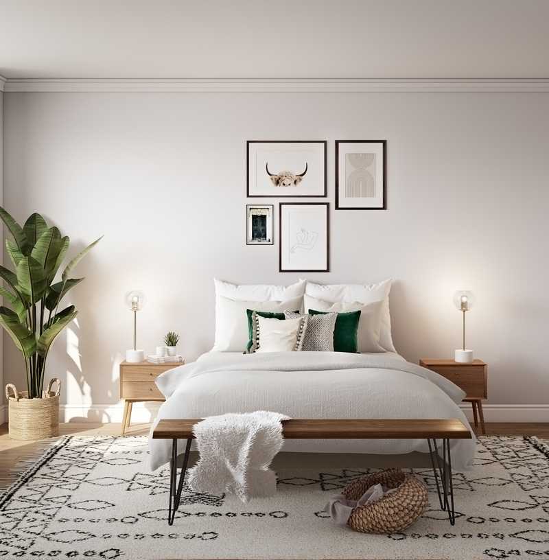 Bohemian, Midcentury Modern, Scandinavian Bedroom Design by Havenly Interior Designer Kasee