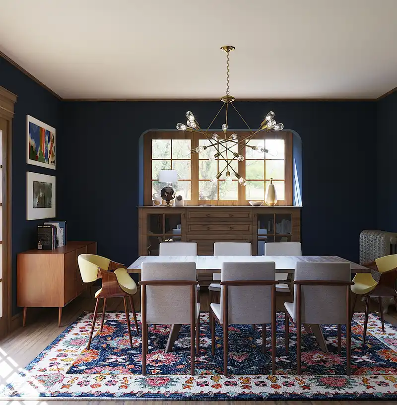 Classic, Transitional Dining Room Design by Havenly Interior Designer Kristell