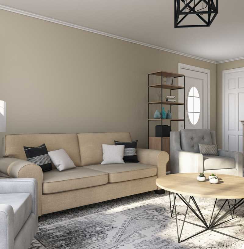 Contemporary, Classic, Traditional, Farmhouse, Rustic Living Room Design by Havenly Interior Designer Nina