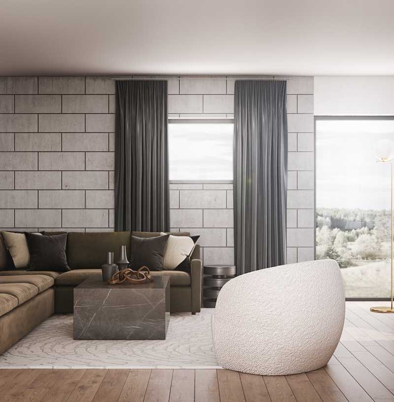 Modern, Eclectic Living Room Design by Havenly Interior Designer Jacqueline