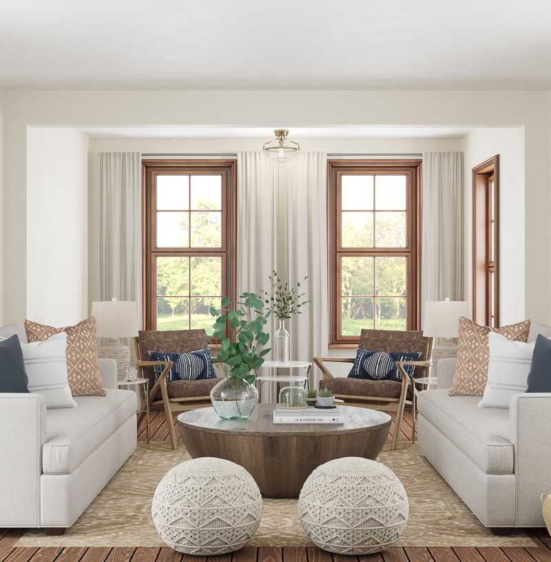 Classic, Eclectic Living Room Design by Havenly Interior Designer Kelsey