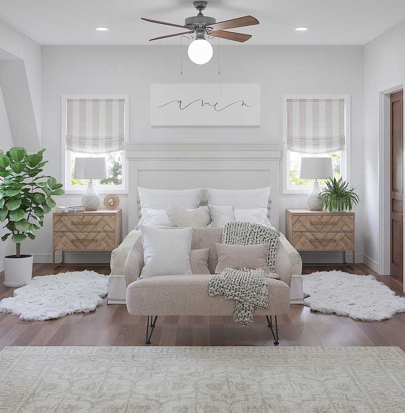 Classic, Coastal, Farmhouse Bedroom Design by Havenly Interior Designer Robyn
