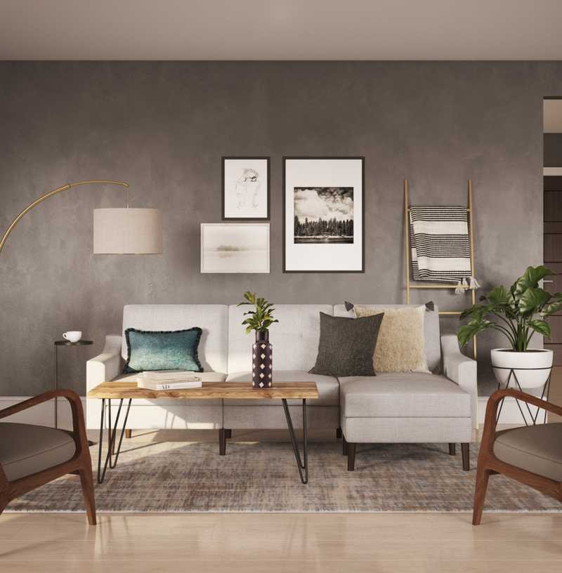Modern, Industrial, Scandinavian Living Room Design by Havenly Interior Designer Sarah