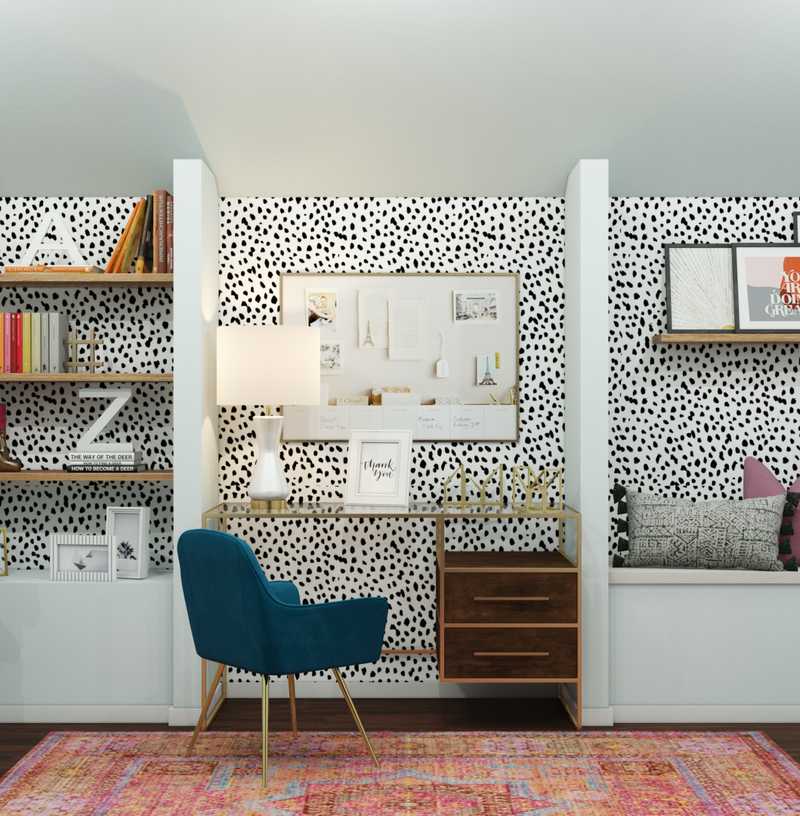 Modern, Eclectic, Global Office Design by Havenly Interior Designer Shruti