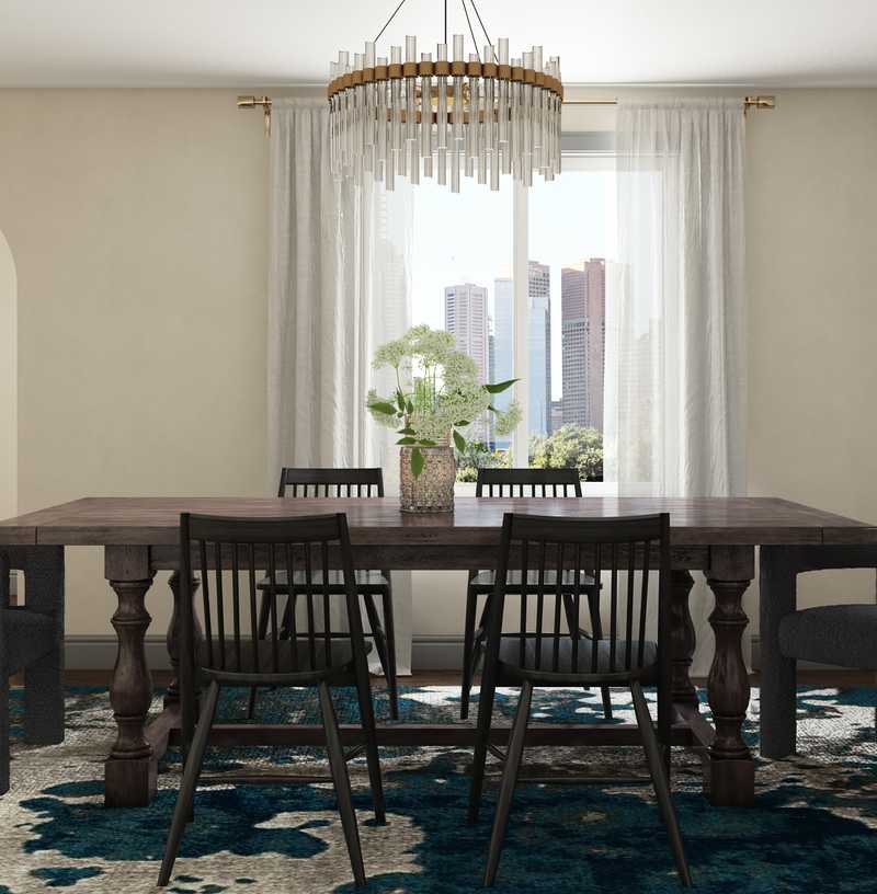 Contemporary, Eclectic, Glam Dining Room Design by Havenly Interior Designer Erin