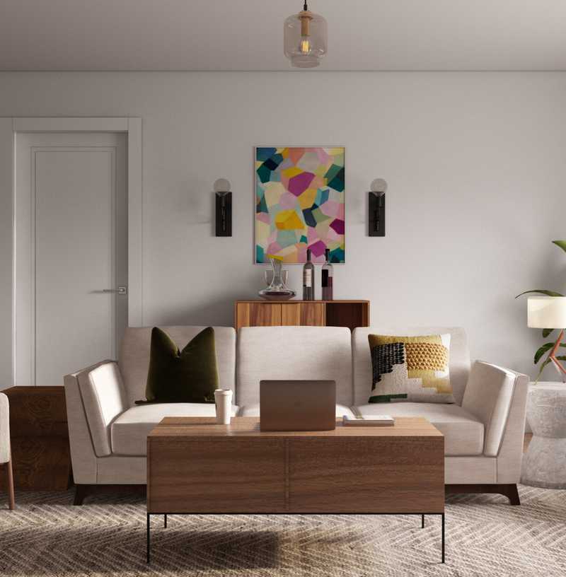 Contemporary, Modern, Industrial Living Room Design by Havenly Interior Designer Megan