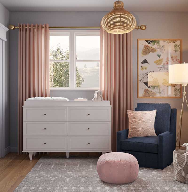 Glam, Scandinavian Nursery Design by Havenly Interior Designer Randi