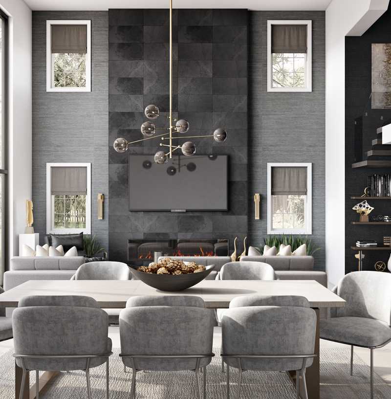 Modern, Glam Living Room Design by Havenly Interior Designer Levi