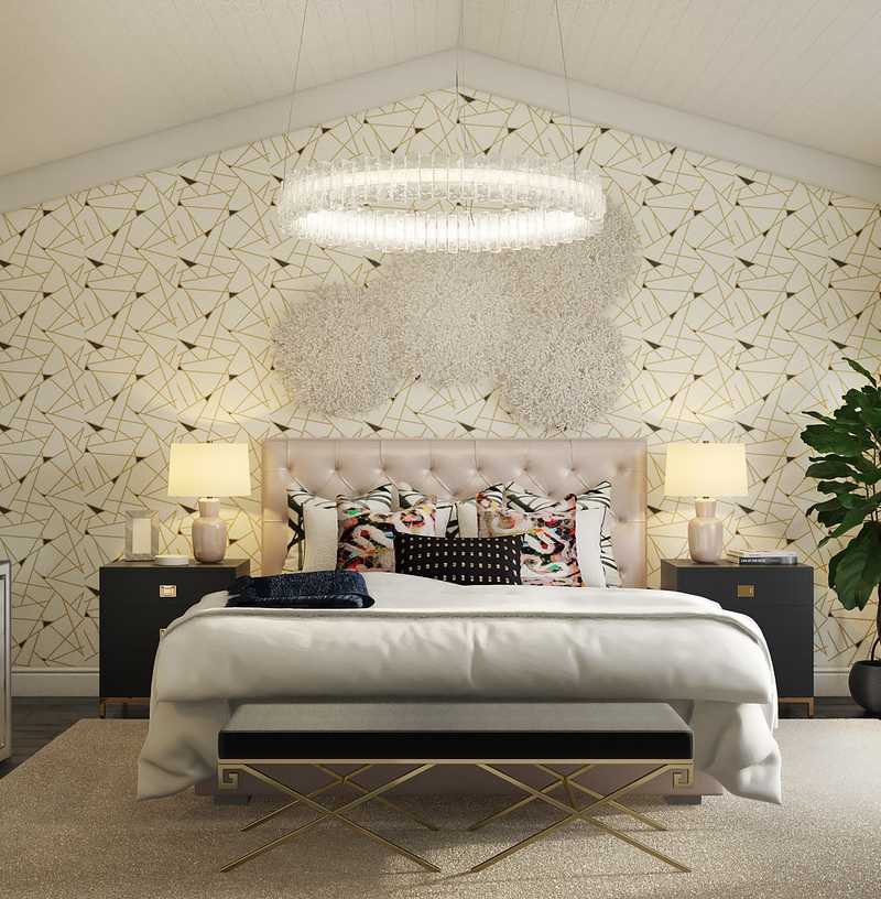 Contemporary, Modern, Glam, Preppy Bedroom Design by Havenly Interior Designer Annie