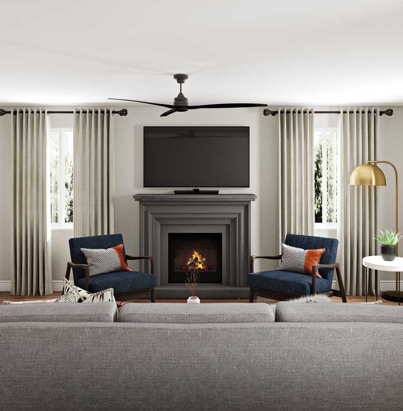Modern, Rustic, Minimal Living Room Design by Havenly Interior Designer Christine
