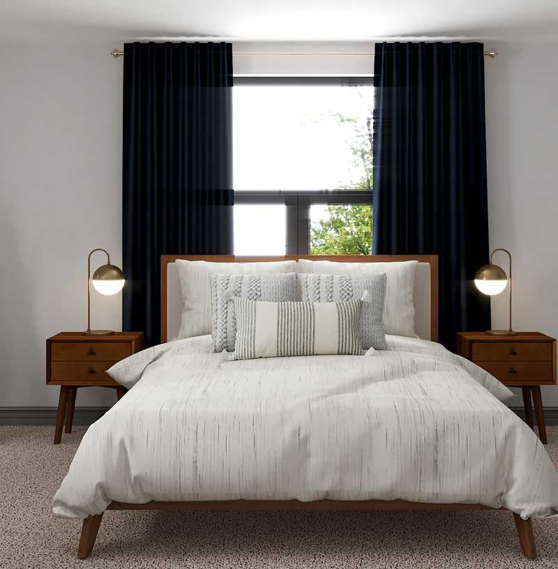 Midcentury Modern, Scandinavian Bedroom Design by Havenly Interior Designer Seireen