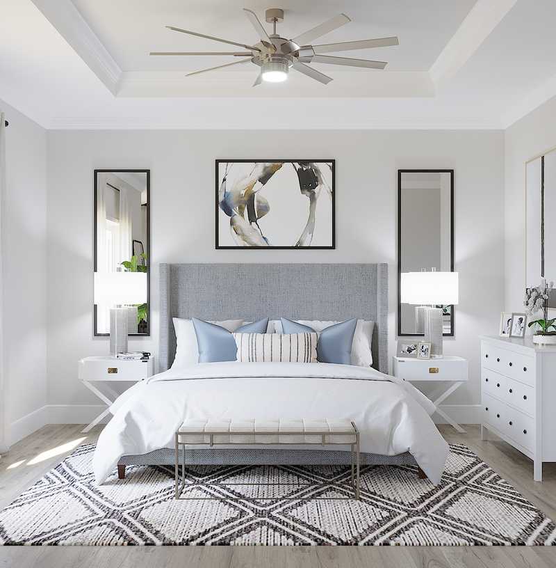 Contemporary, Eclectic, Bohemian Bedroom Design by Havenly Interior Designer Isaac