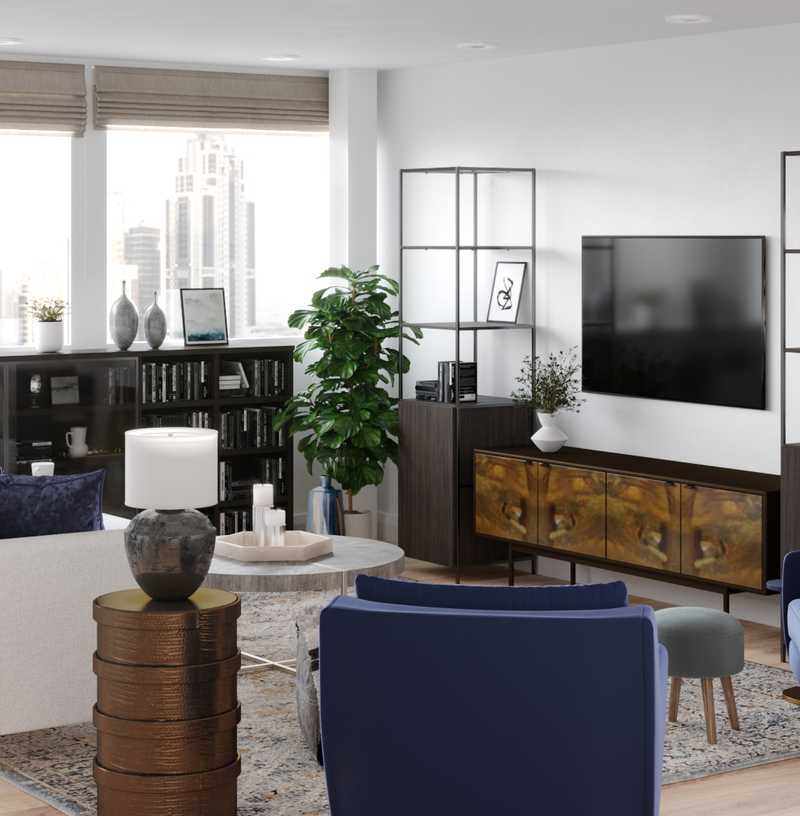 Contemporary, Midcentury Modern Living Room Design by Havenly Interior Designer Patrice
