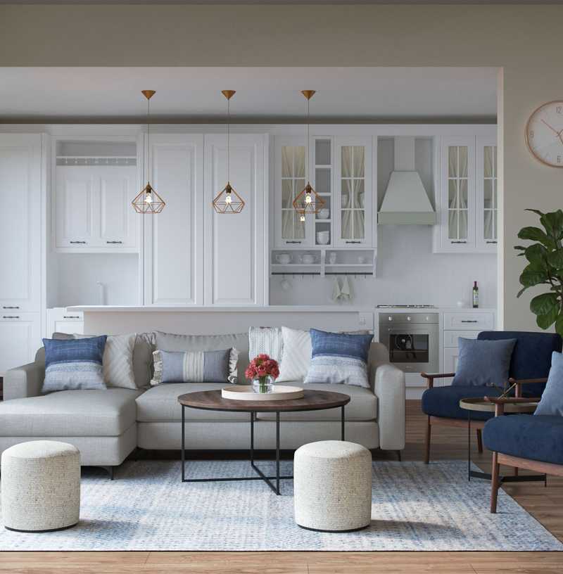 Modern, Farmhouse, Rustic, Transitional Living Room Design by Havenly Interior Designer Hayley