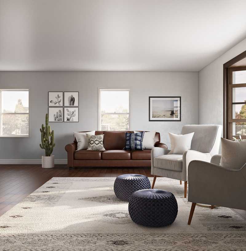 Eclectic, Rustic Living Room Design by Havenly Interior Designer Sara