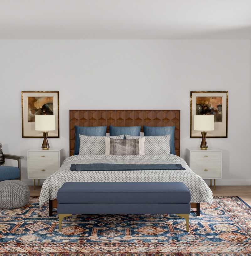 Contemporary, Midcentury Modern Bedroom Design by Havenly Interior Designer Lisa