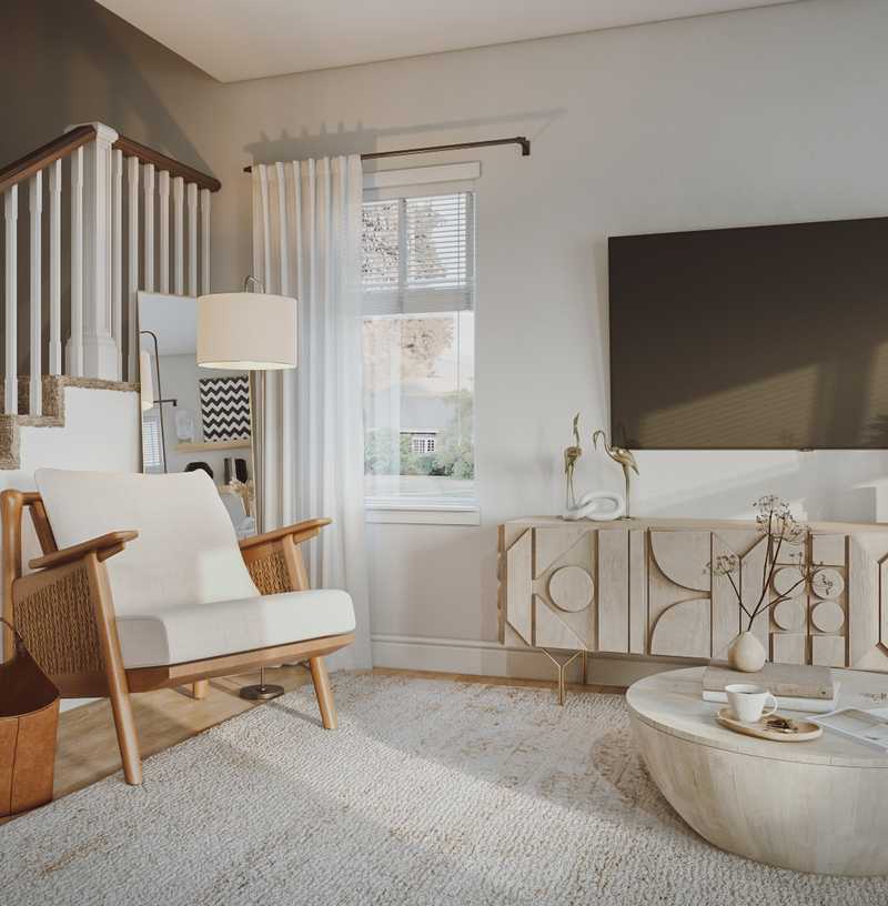 Modern, Bohemian, Farmhouse Living Room Design by Havenly Interior Designer Astrid