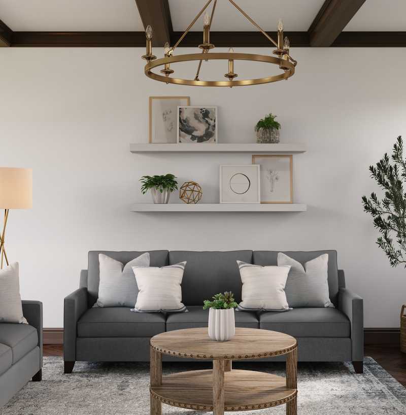 Classic, Traditional, Farmhouse Living Room Design by Havenly Interior Designer Bethany