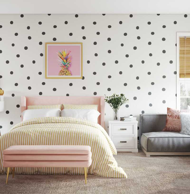 Contemporary, Modern, Bohemian, Glam Bedroom Design by Havenly Interior Designer Kristina