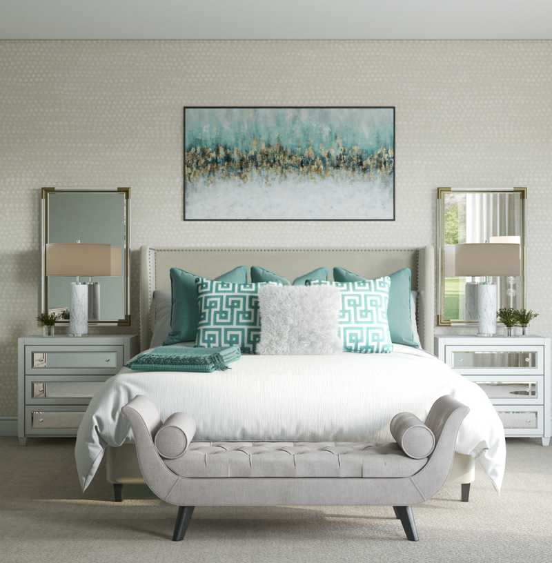 Classic, Glam Bedroom Design by Havenly Interior Designer Michelle