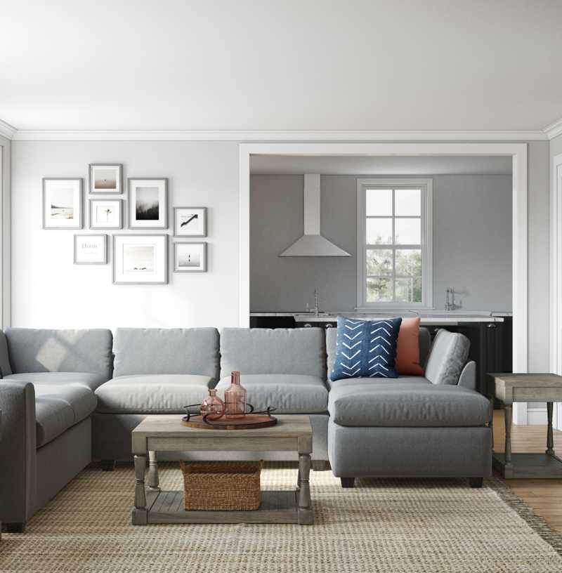 Modern, Farmhouse Living Room Design by Havenly Interior Designer Abigail
