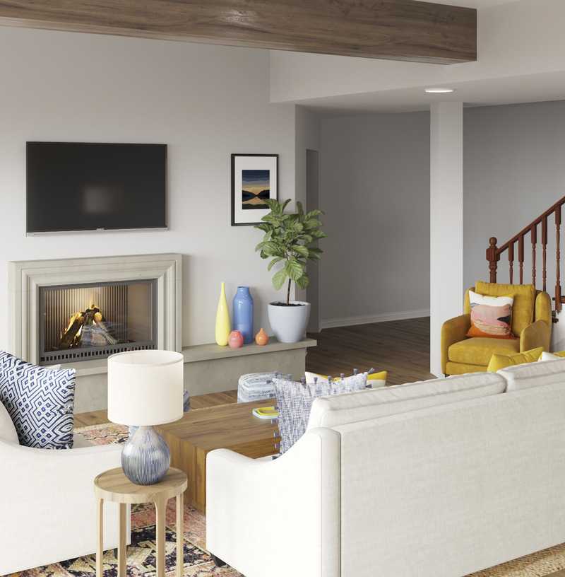 Modern, Global Living Room Design by Havenly Interior Designer Madison