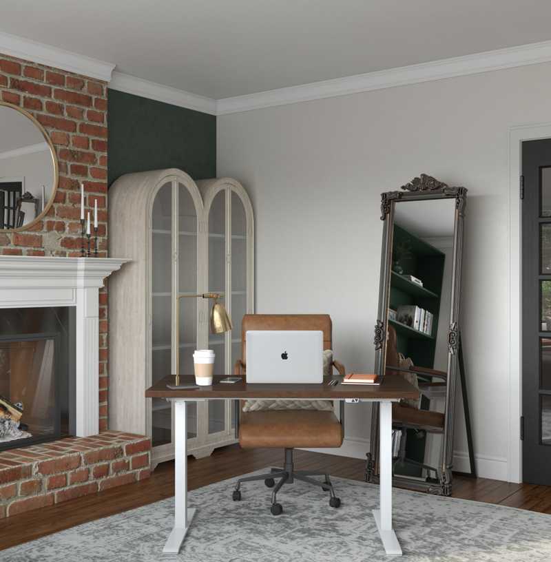 Contemporary, Modern, Eclectic, Vintage Office Design by Havenly Interior Designer Erin