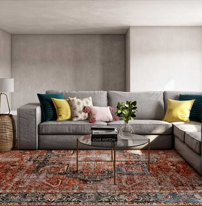 Bohemian, Midcentury Modern, Scandinavian Living Room Design by Havenly Interior Designer Alicia