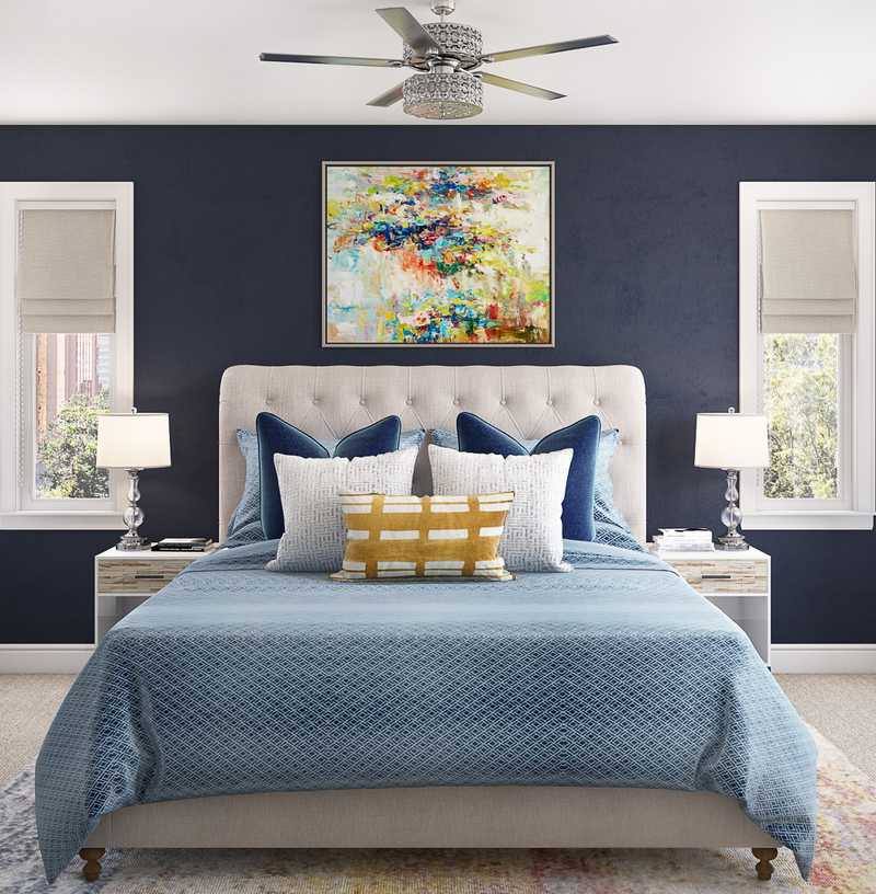 Eclectic, Coastal Bedroom Design by Havenly Interior Designer Shameika