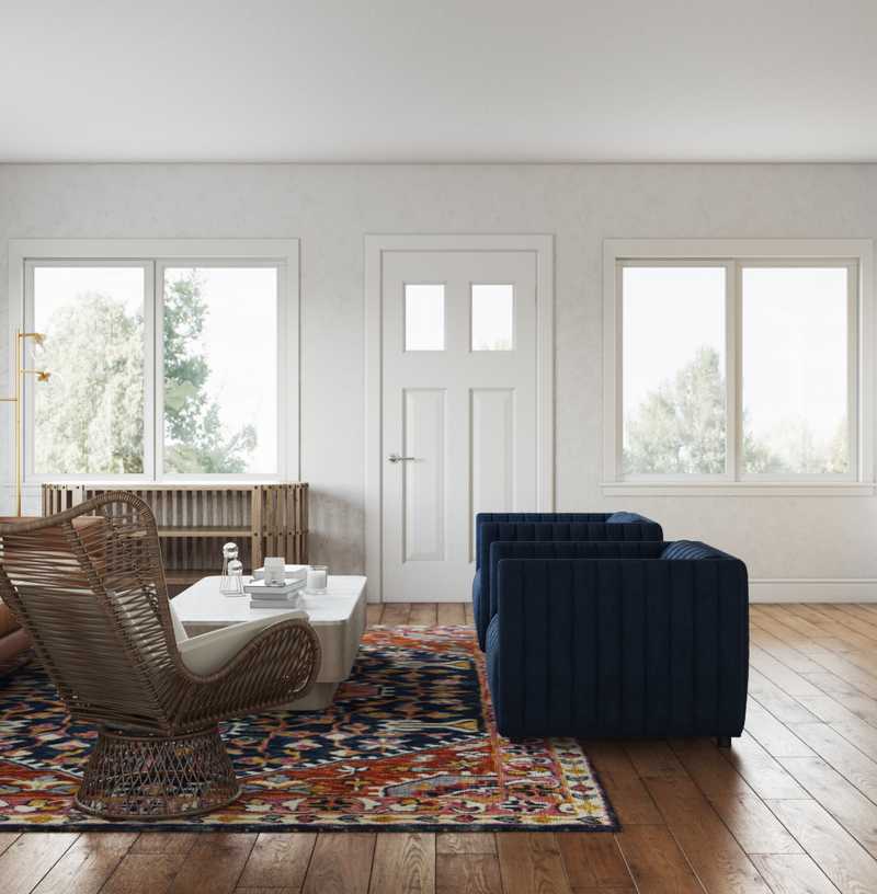 Eclectic, Midcentury Modern Living Room Design by Havenly Interior Designer Ashleigh