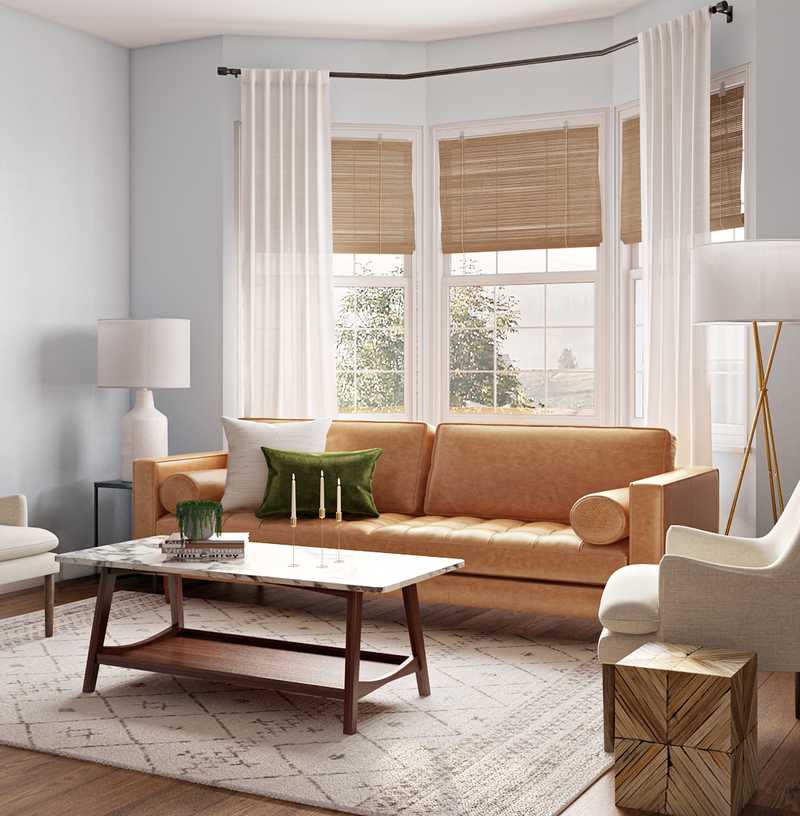 Contemporary, Midcentury Modern Living Room Design by Havenly Interior Designer Jodi