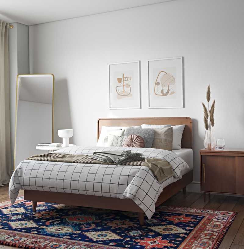 Global, Midcentury Modern Bedroom Design by Havenly Interior Designer Morgan