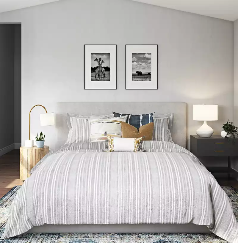 Eclectic, Bohemian, Global, Southwest Inspired Bedroom Design by Havenly Interior Designer Leslie