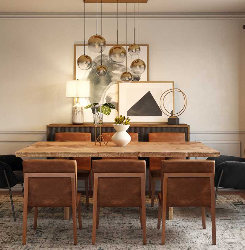 Contemporary, Modern, Midcentury Modern Dining Room Design by Havenly Interior Designer Fendy