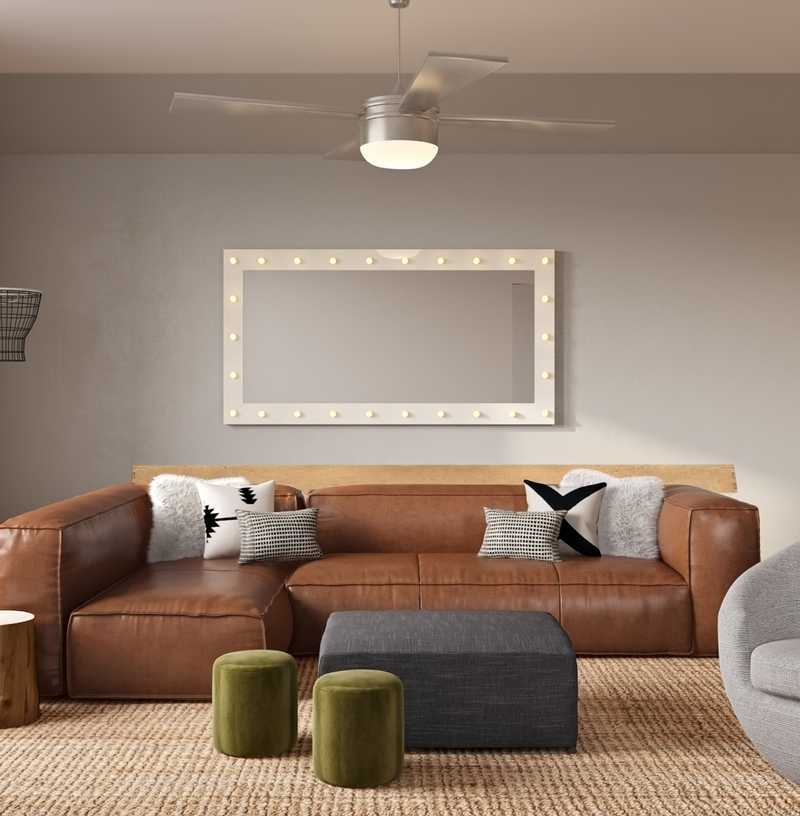 Modern, Industrial, Rustic, Midcentury Modern, Minimal, Scandinavian Living Room Design by Havenly Interior Designer Patricia
