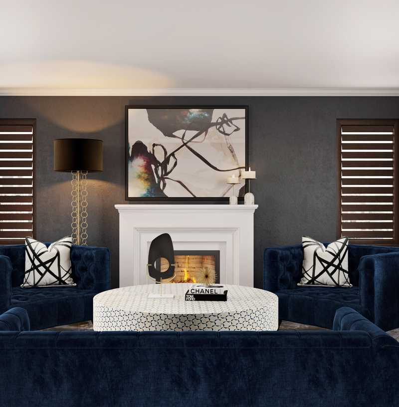 Contemporary Living Room Design by Havenly Interior Designer Brianna