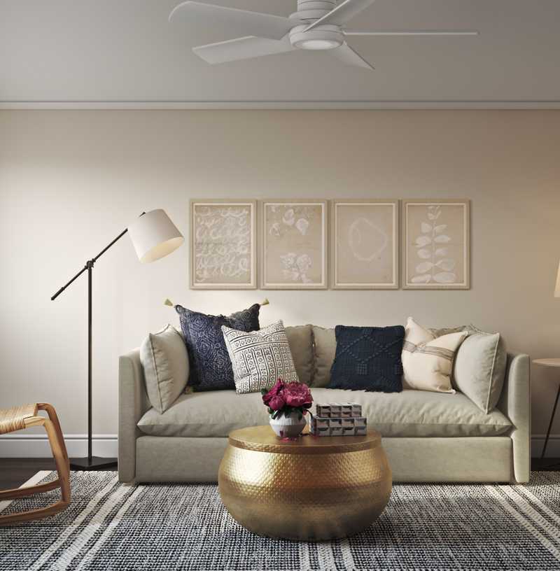 Coastal Living Room Design by Havenly Interior Designer Michelle