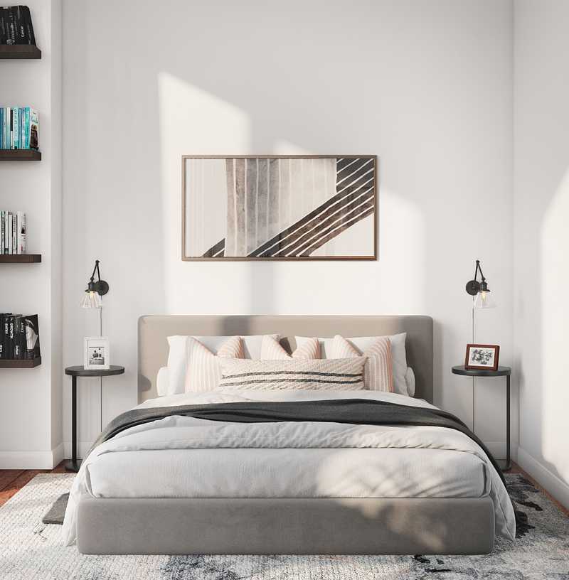 Contemporary, Rustic, Minimal Bedroom Design by Havenly Interior Designer Brady