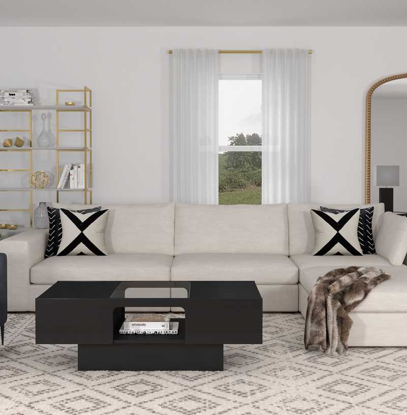 Modern, Scandinavian Living Room Design by Havenly Interior Designer Sarah