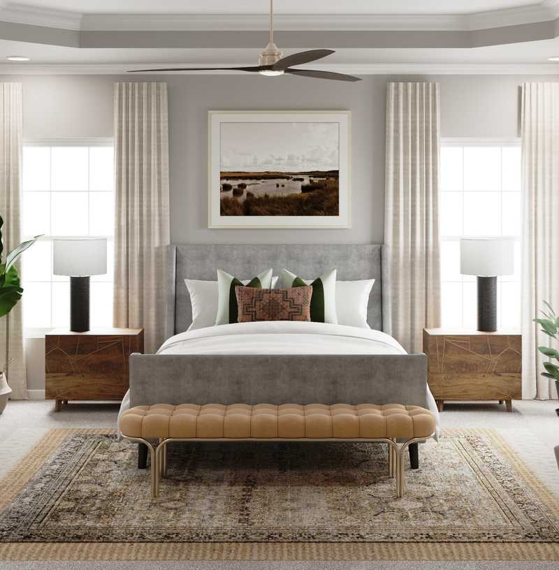 Contemporary, Bohemian Living Room Design by Havenly Interior Designer Matthew