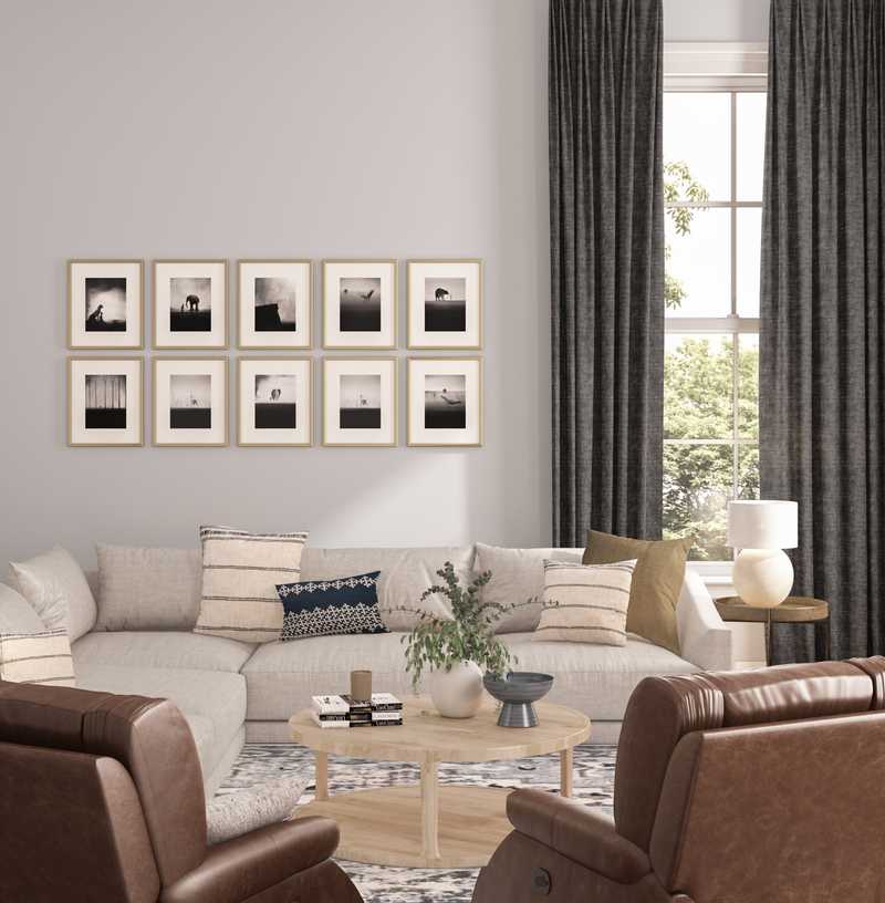 Contemporary, Transitional Living Room Design by Havenly Interior Designer Sarah