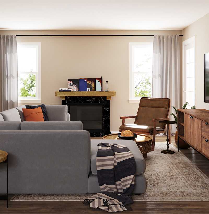 Modern, Scandinavian Living Room Design by Havenly Interior Designer Kyla